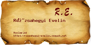 Rózsahegyi Evelin névjegykártya